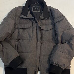 DKNY Men's Charcoal Puffer Jacket